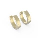 Gouden ronde oorbellen met ladder design.