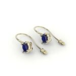 Saffieren gouden diamanten oorbellen kopen