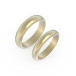 Gouden trouwring met afgeronde band.